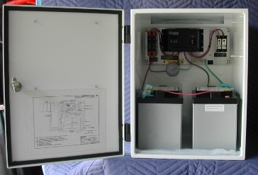 Battery box for a solar system.